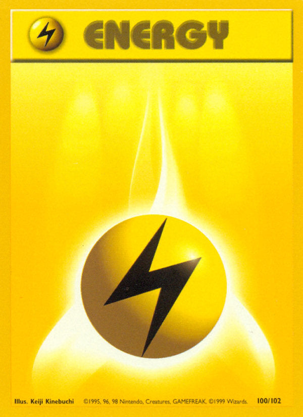 Base set Lightning Energy #100/102 unlimited